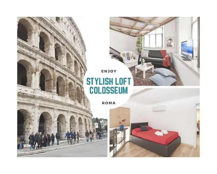 Stylish Loft - Colosseum 4 Min Walk -3 Beds -Sleeps Up To 6 People Apartment Rome